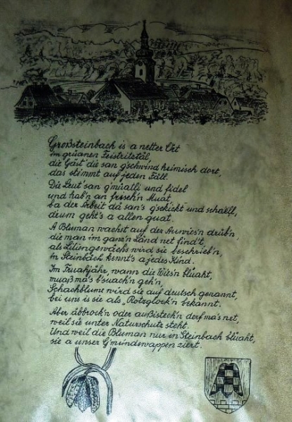 Großsteinbach > Schachblume > Gedicht