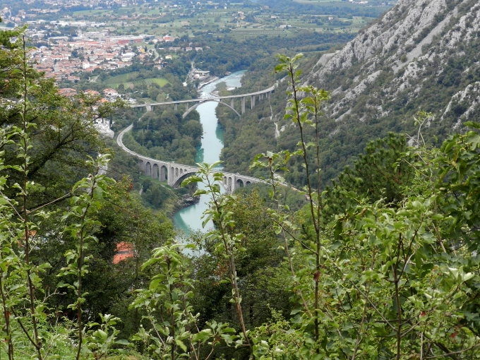 Solkan > Eisenbahnbrücke