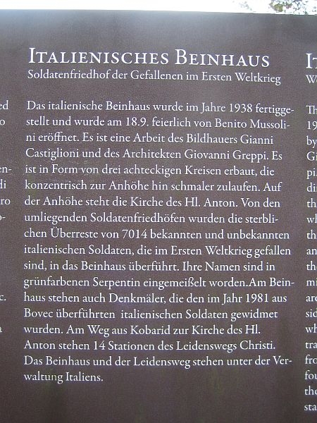 Kobarid Italienisches Beinhaus (3)