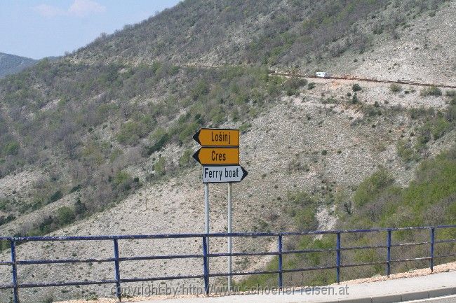Insel Losinj > Fahrweg
