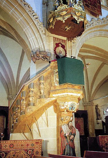 RO:Brasov>schwarze Kirche>Kanzel