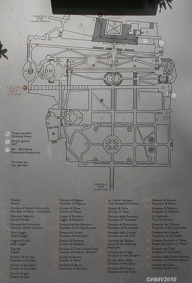 TIVOLI > Villa d'Este > 0-Lageplan