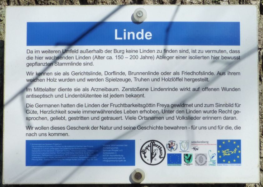 D:Bayern>Burgruine Wildenstein>Burghof>Schild