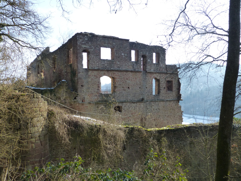 D:Bayern>Kollenburg>Kernburg>Palas>Westwand vom Berg aus