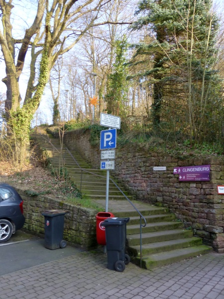 D:Bayern>Klingenberg>Seltenbachschlucht>Aufgang zur Clingenburg