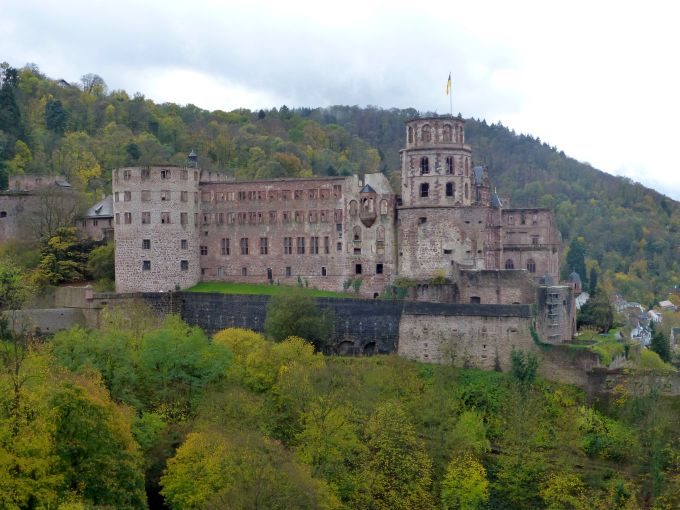 D:BW>Heidelberg>Blick von der östlichen Schlossterrasse auf das Schloss