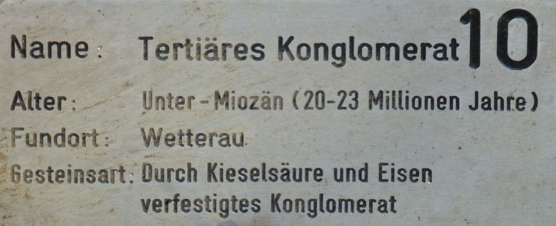 D:Hessen>Büdingen>Altstadtparkplatz>tertiäres Konglomerat>Schild